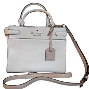 Kate Spade ♠️ New York Staci Small cream with beige tag added purse Satchel bag